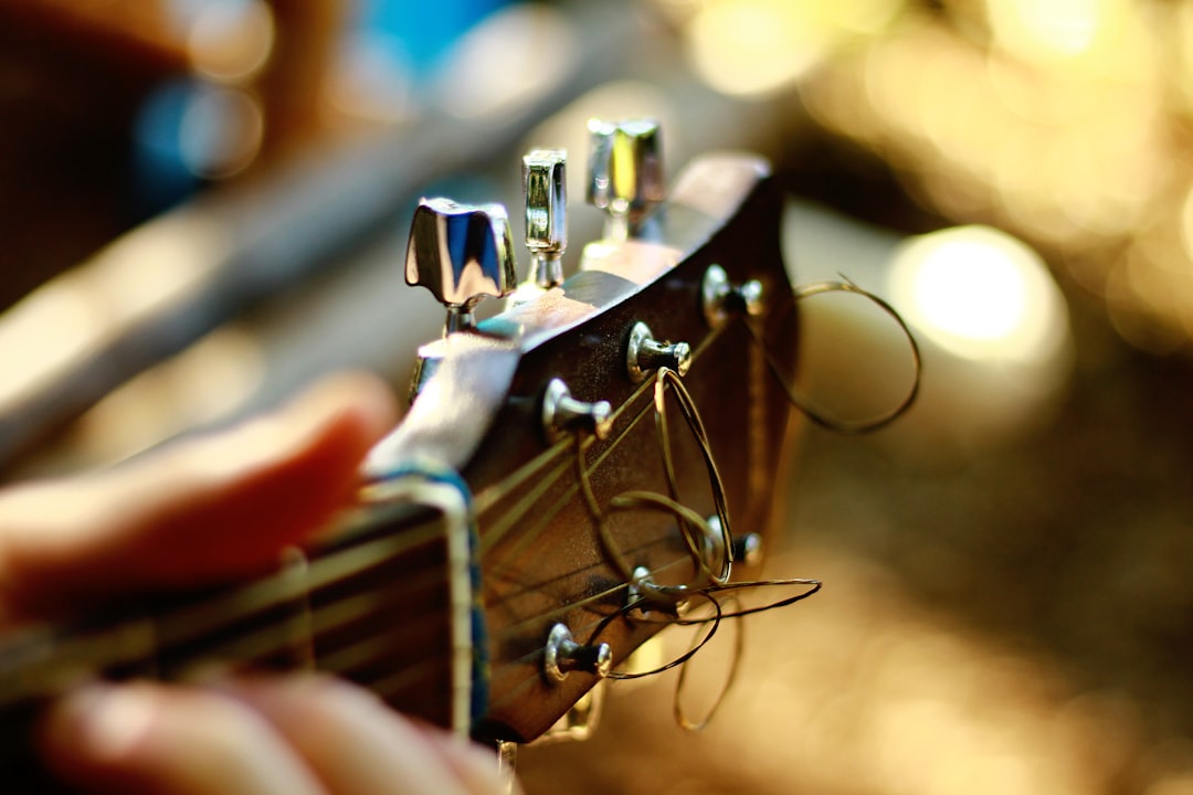 Photo acoustic guitar smile