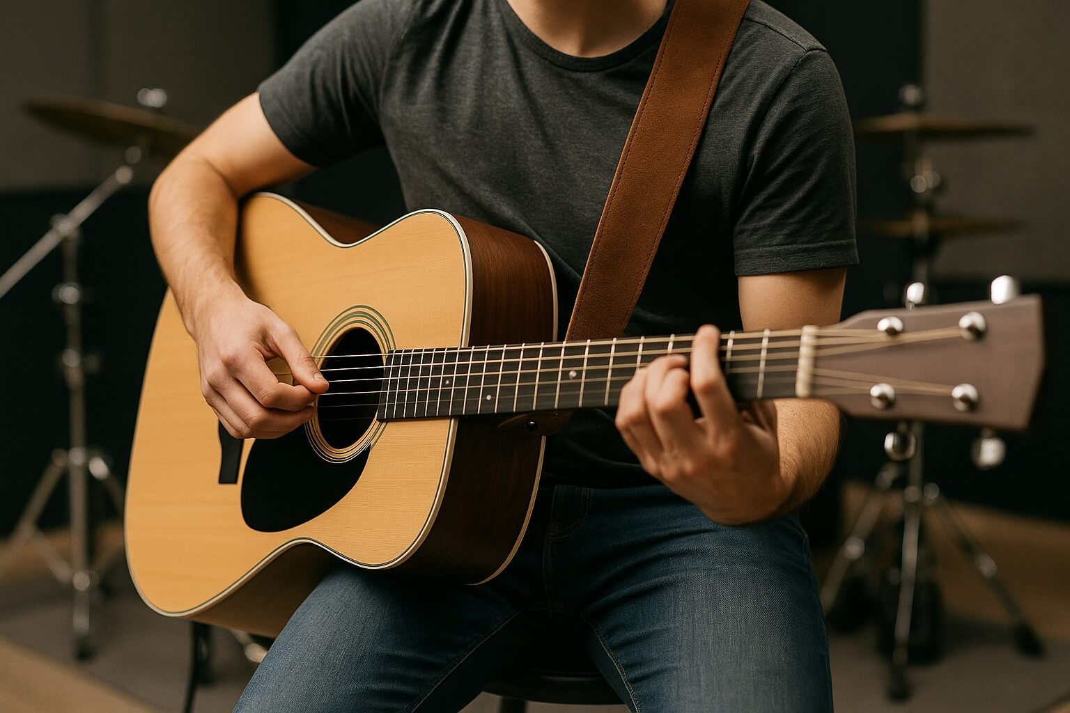 Correia de Guitarra: Conforto e Estilo para Ensaios Longos