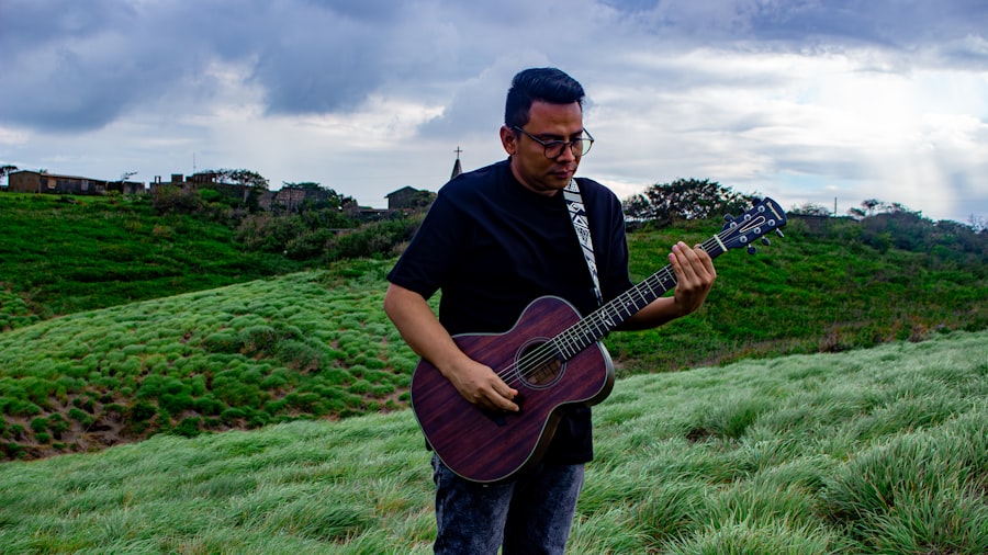 Playing music acoustic-guitar