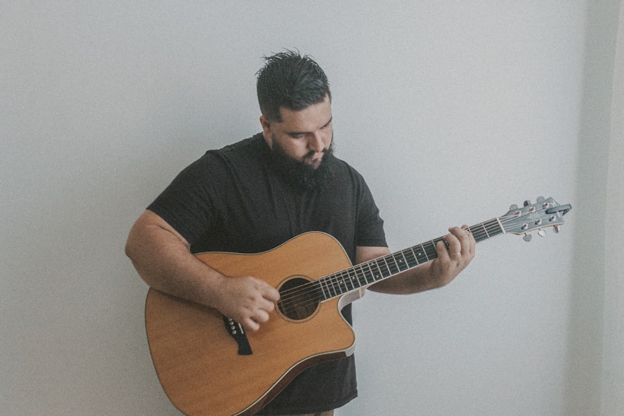 Playing forró acoustic-guitar